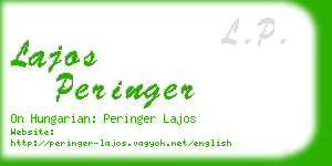 lajos peringer business card